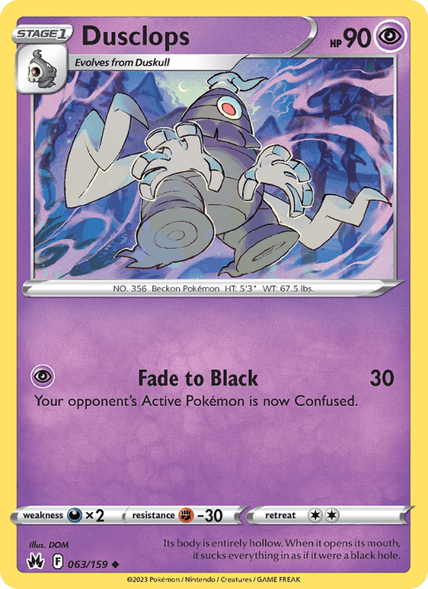 Dusclops, card 063 from Crown Zenith