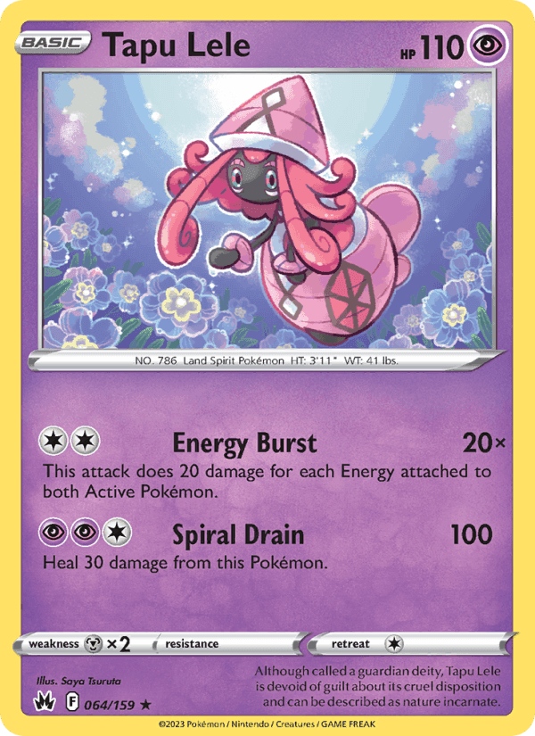 Tapu Lele, card 064 from Crown Zenith