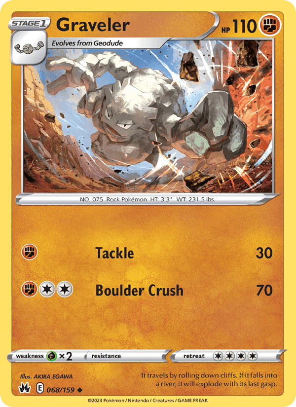 Graveler, card 068 from Crown Zenith