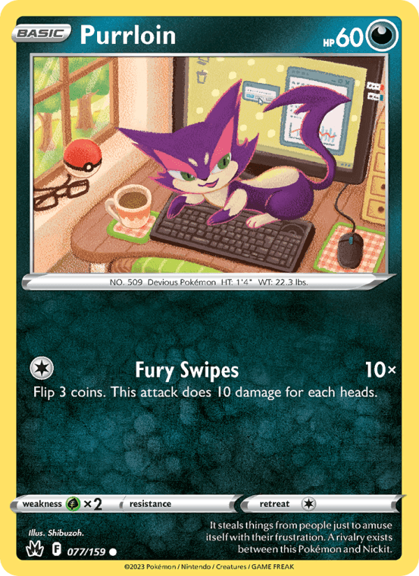 Purrloin, card 077 from Crown Zenith