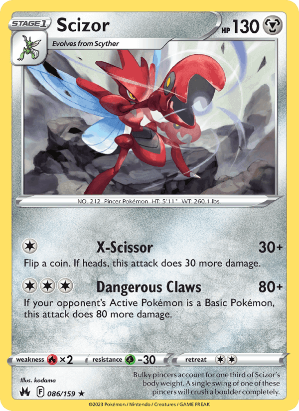 Scizor, card 086 from Crown Zenith