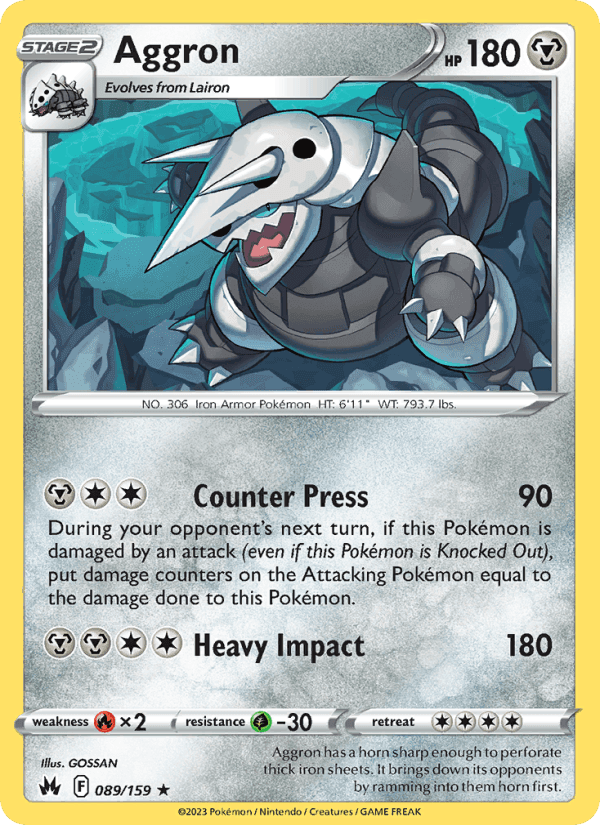 Aggron, card 089 from Crown Zenith