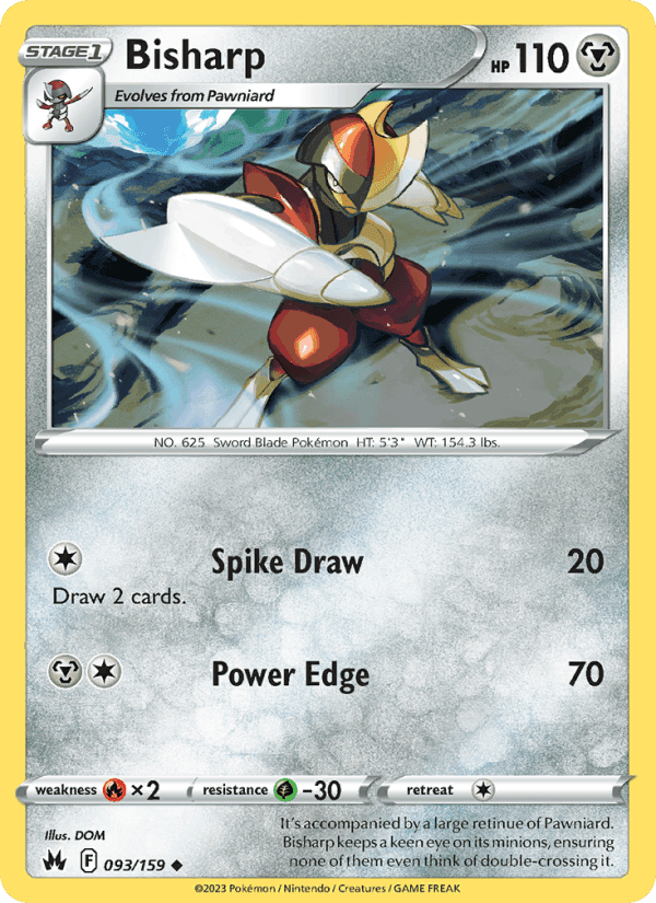Bisharp, card 093 from Crown Zenith