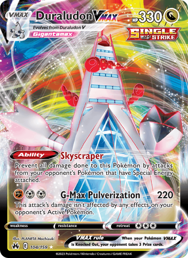 Duraludon VMAX, card 104 from Crown Zenith