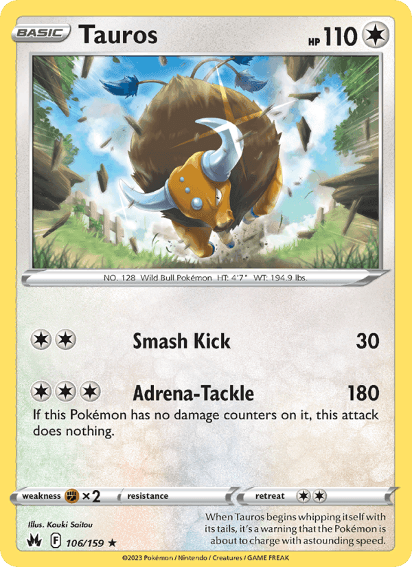 Tauros, card 106 from Crown Zenith