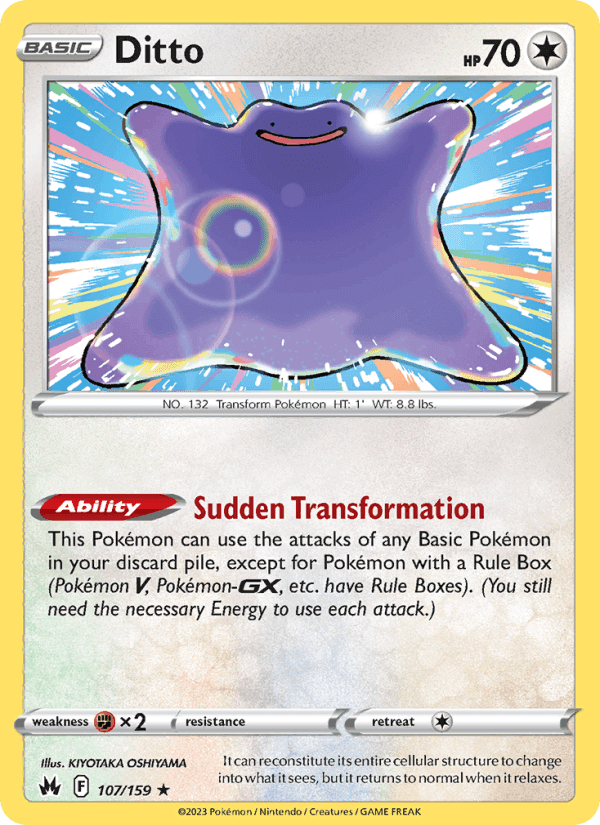 Ditto, card 107 from Crown Zenith