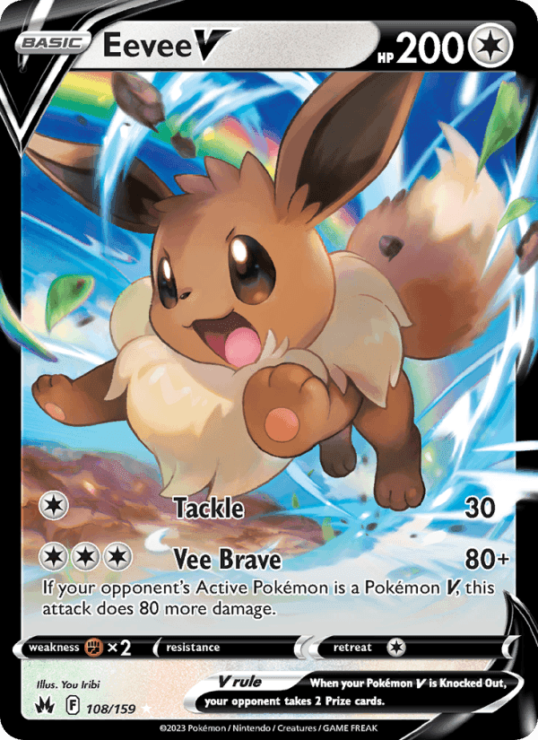 Eevee V, carte 108 de Crown Zenith