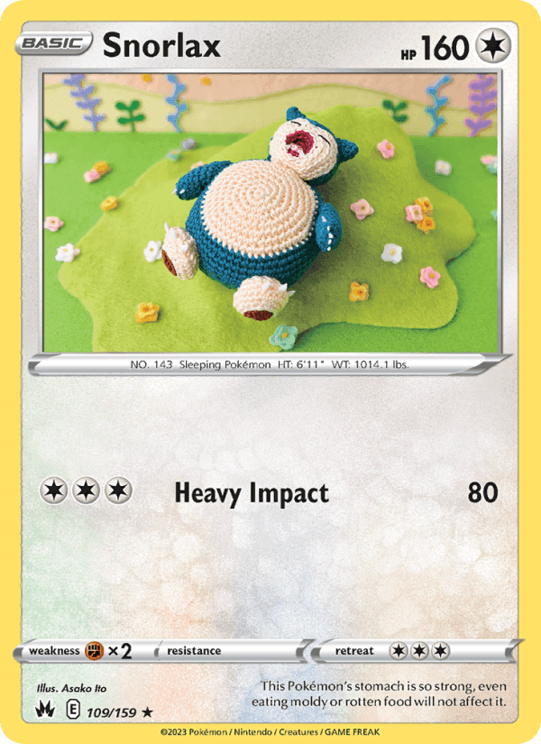 Snorlax, card 109 from Crown Zenith