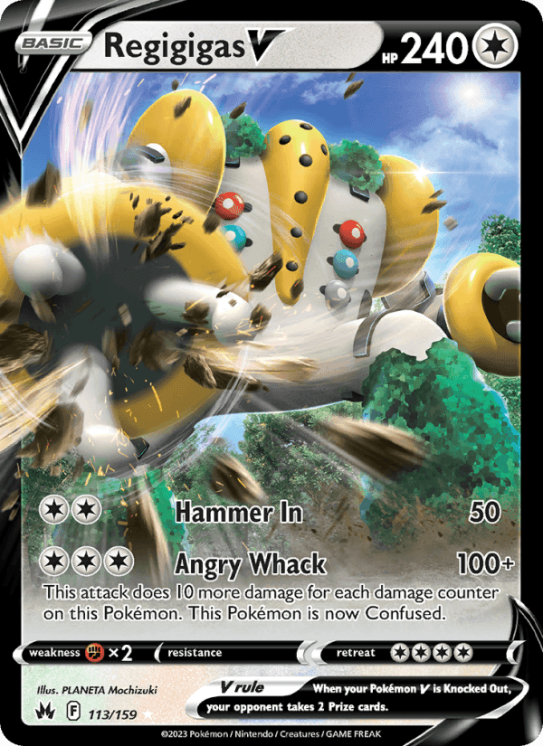 Regigigas V, card 113 from Crown Zenith