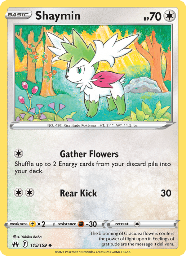 Shaymin, card 115 from Crown Zenith