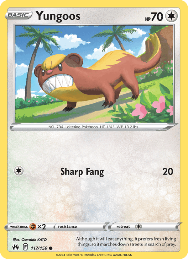 Yungoos, card 117 from Crown Zenith