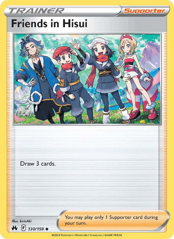 Friends in Hisui, card 130 from Crown Zenith