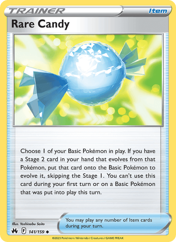 Rare Candy, card 141 from Crown Zenith
