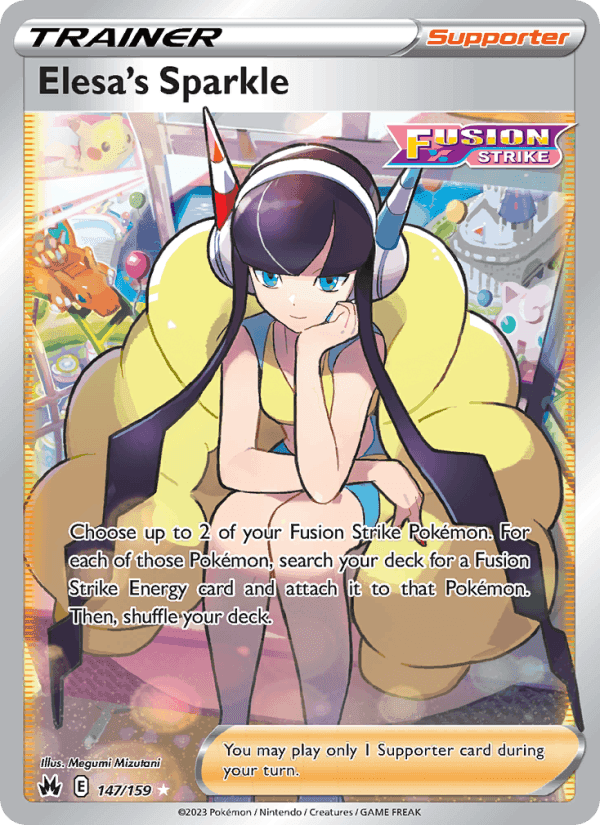 Elesa's Sparkle, card 147 from Crown Zenith
