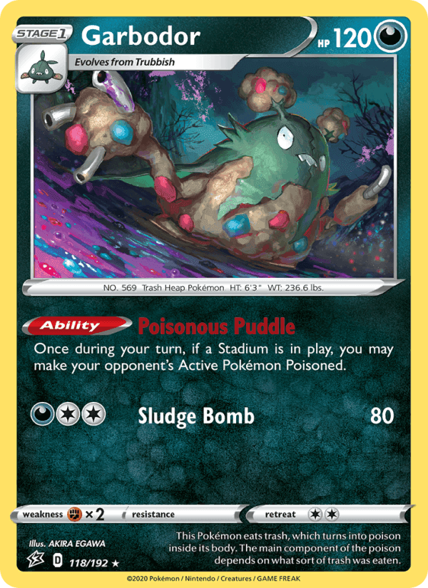 Garbodor, card 118 from Rebel Clash