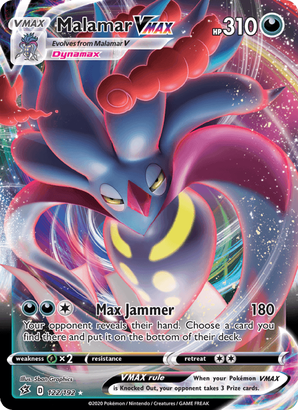 Malamar VMAX, card 122 from Rebel Clash