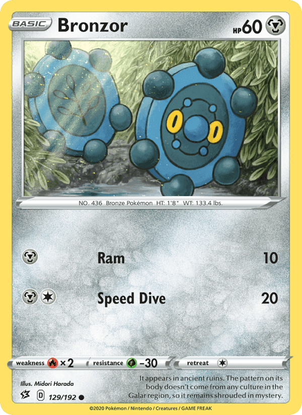 Bronzor, card 129 from Rebel Clash