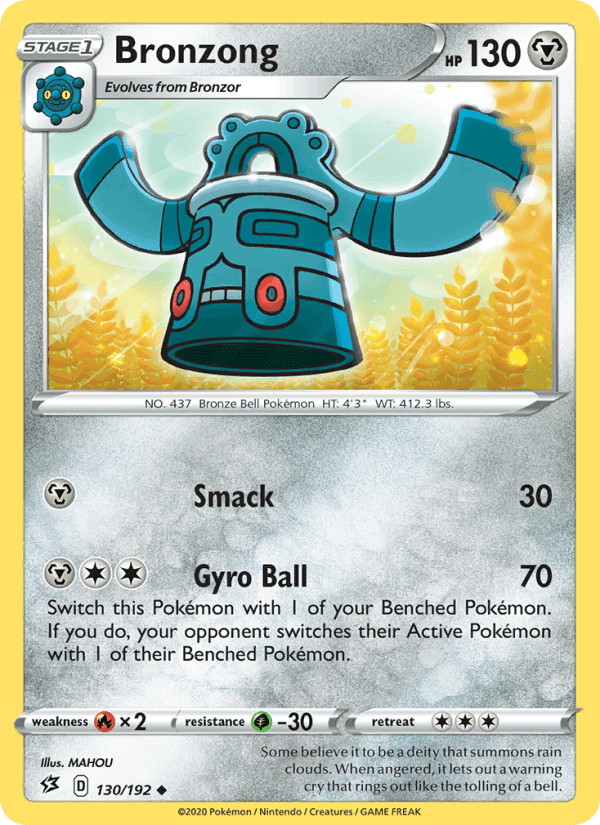 Bronzong, card 130 from Rebel Clash
