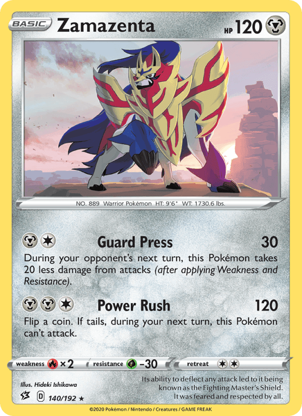 Zamazenta, card 140 from Rebel Clash