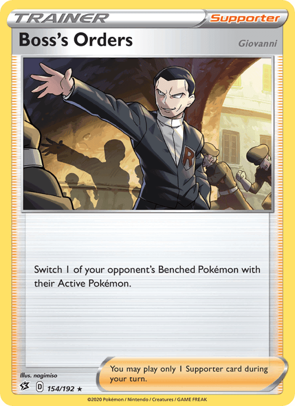 Boss's Orders (Giovanni), card 154 from Rebel Clash