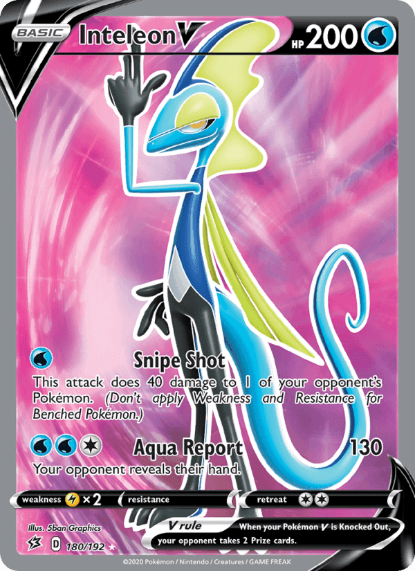 Inteleon V, card 180 from Rebel Clash