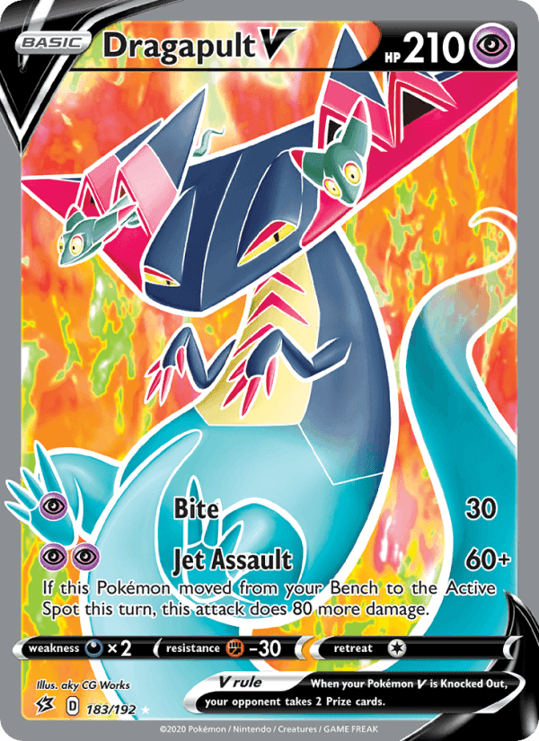 Dragapult V, card 183 from Rebel Clash