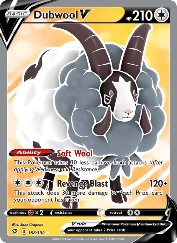 Dubwool V, card 188 from Rebel Clash