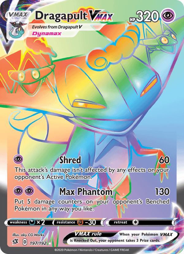 Dragapult VMAX, card 197 from Rebel Clash