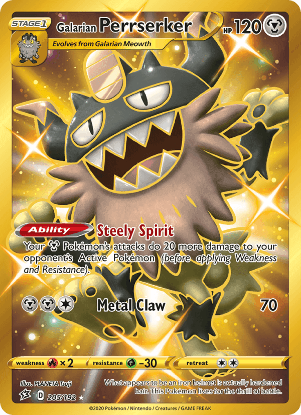 Galarian Perrserker, carta 205 di Rebel Clash
