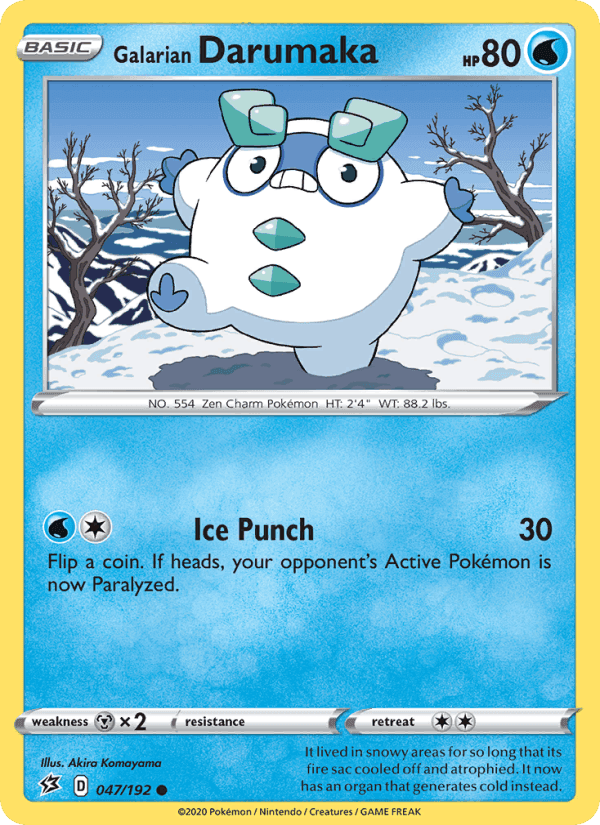 Galarian Darumaka, carte 47 de Rebel Clash