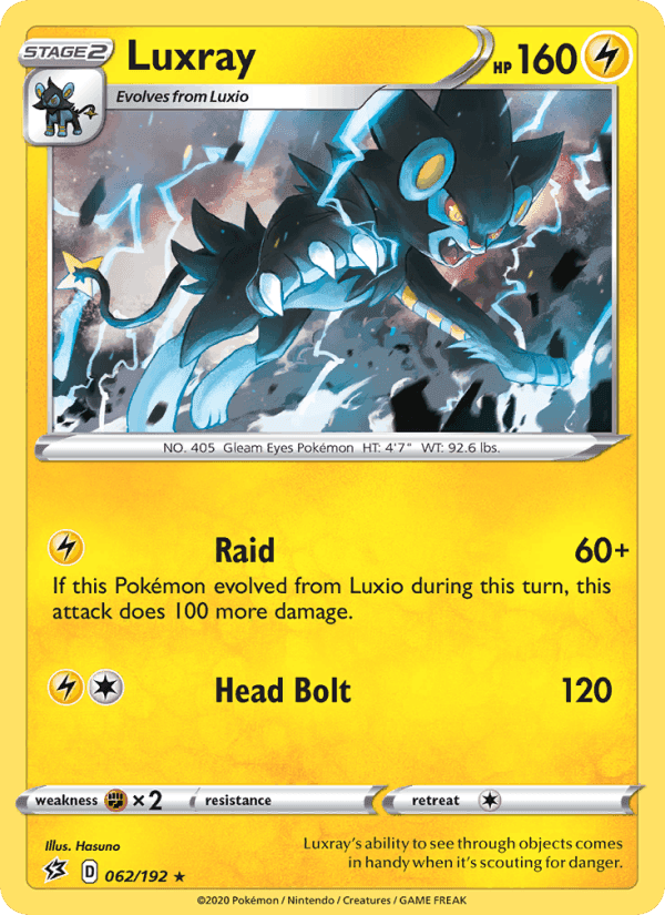 Luxray, card 62 from Rebel Clash