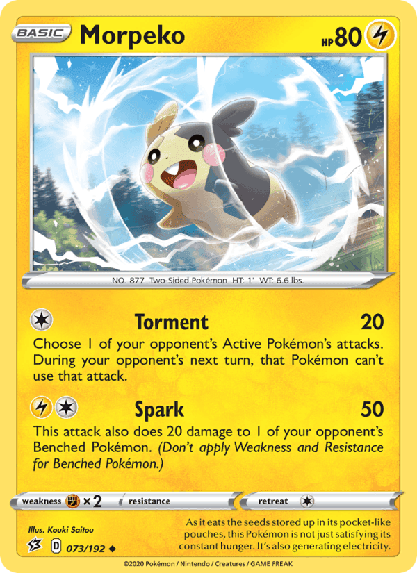 Morpeko, card 73 from Rebel Clash