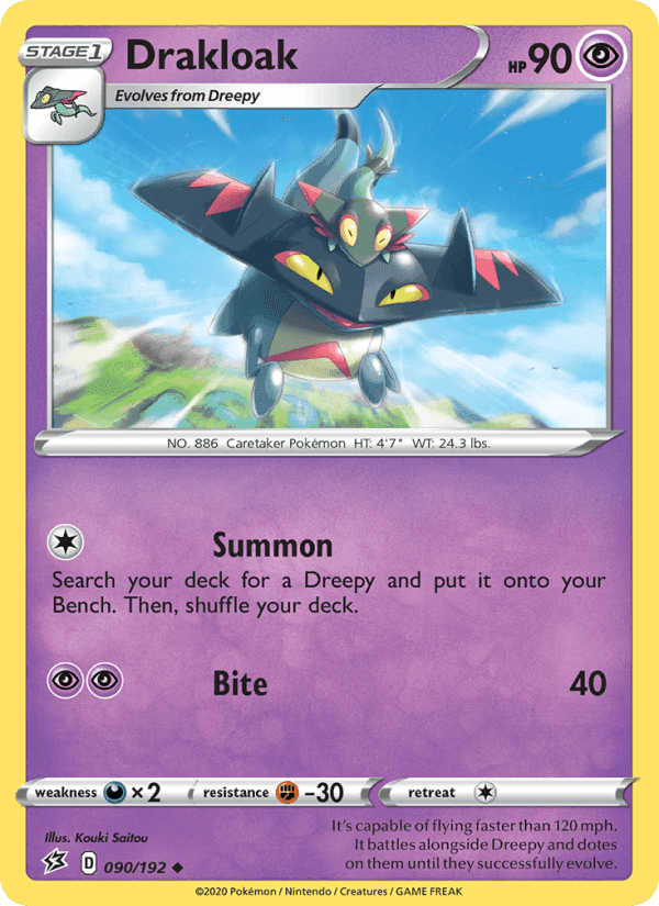 Drakloak, card 90 from Rebel Clash