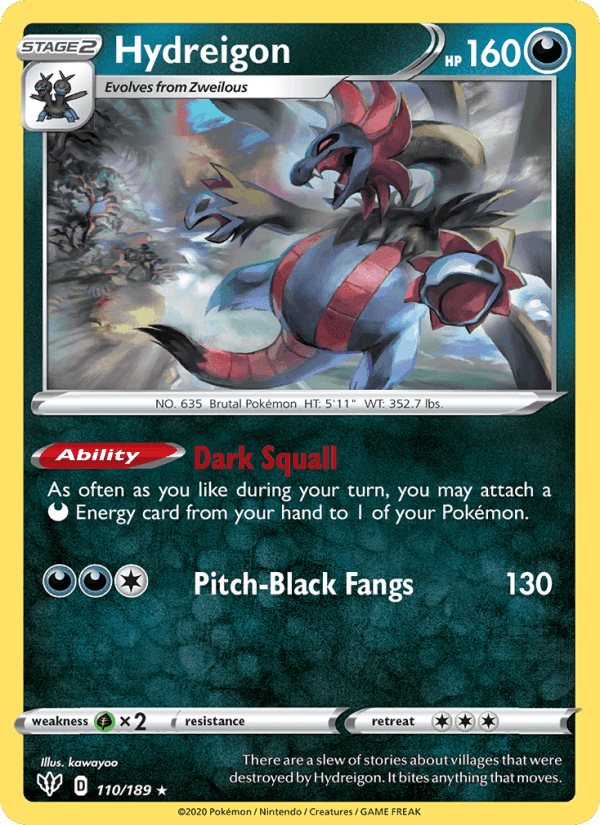 Hydreigon, card 110 from Darkness Ablaze