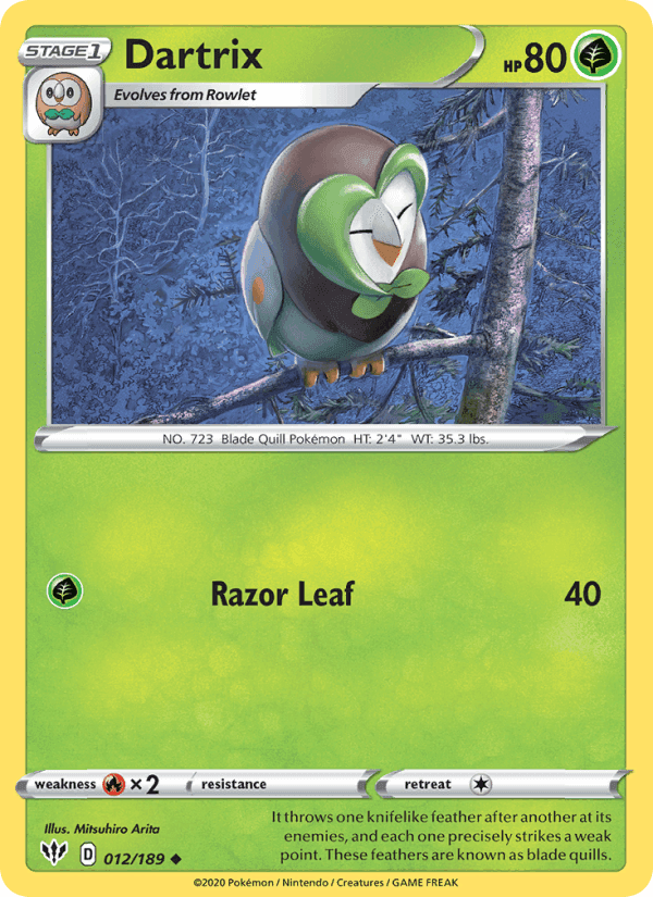 Dartrix, card 12 from Darkness Ablaze