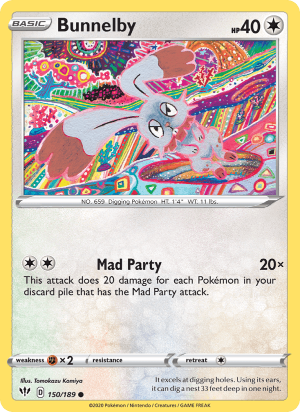 Bunnelby, card 150 from Darkness Ablaze