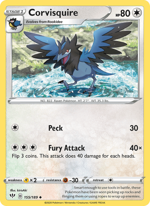 Corvisquire, card 155 from Darkness Ablaze