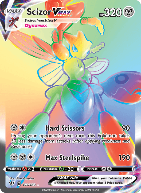 Scizor VMAX, card 193 from Darkness Ablaze