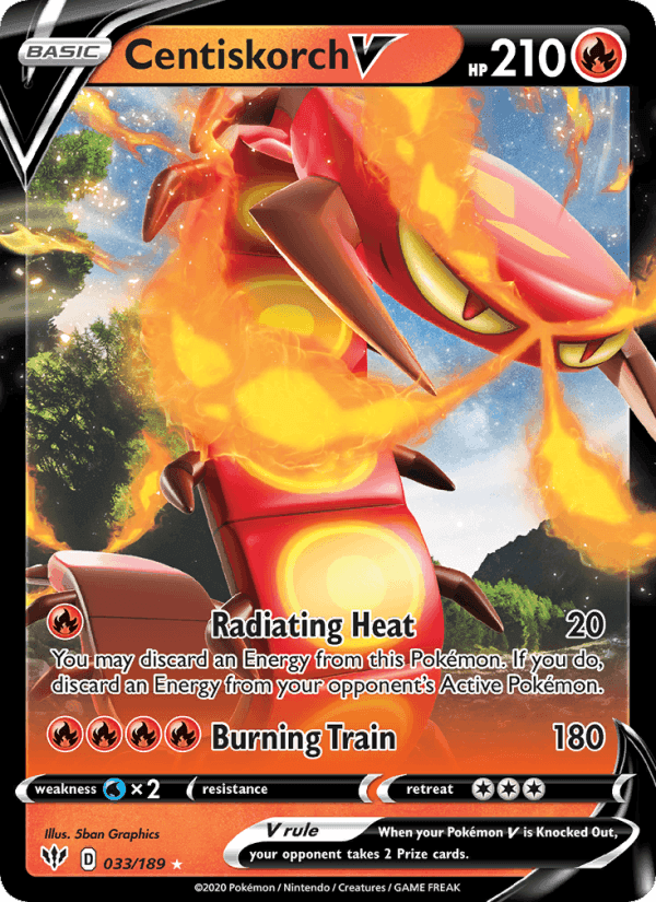 Centiskorch V, card 33 from Darkness Ablaze
