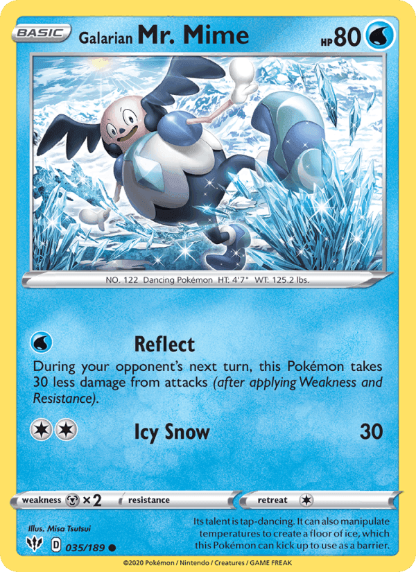 Galarian Mr. Mime, card 35 from Darkness Ablaze