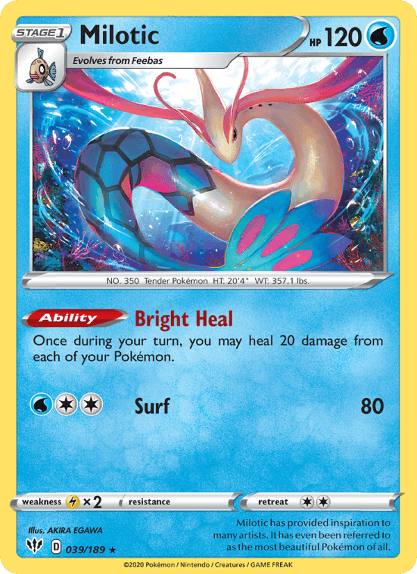 Milotic, card 39 from Darkness Ablaze