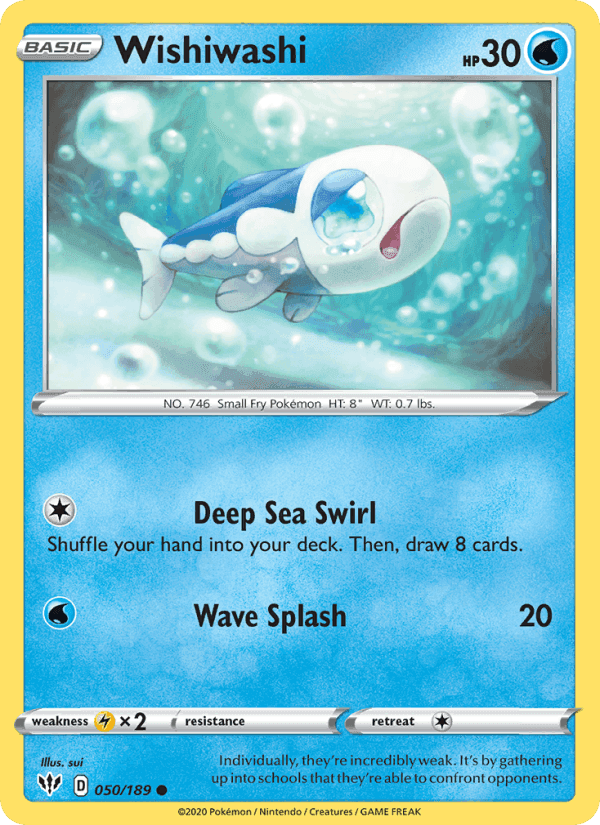 Wishiwashi, card 50 from Darkness Ablaze