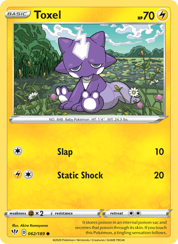 Toxel, card 62 from Darkness Ablaze