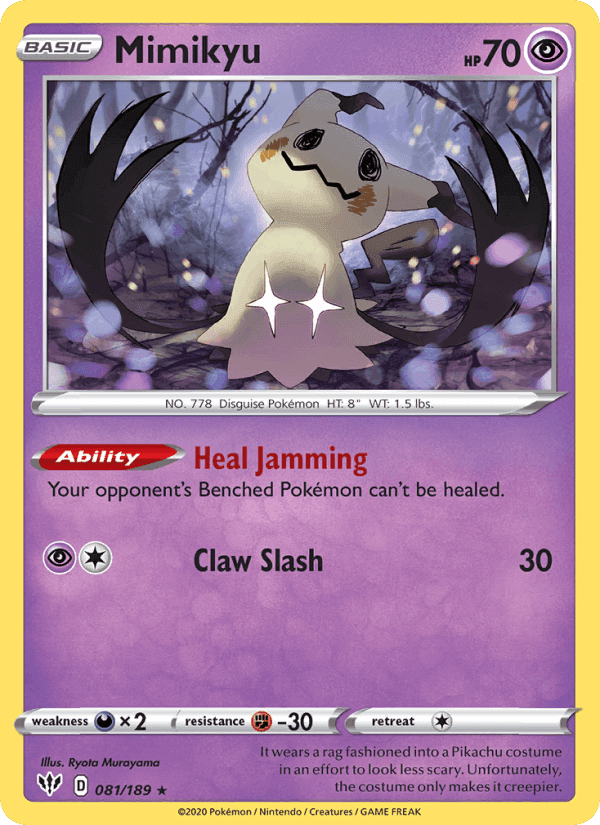 Mimikyu, card 81 from Darkness Ablaze