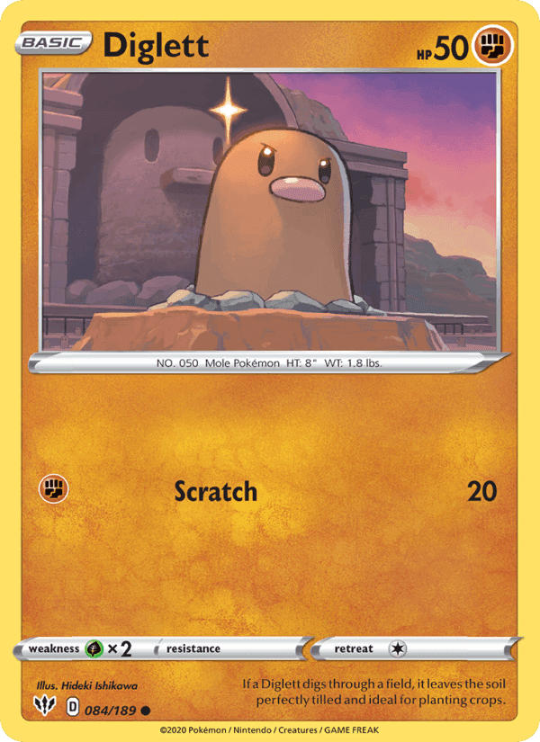 Diglett, card 84 from Darkness Ablaze