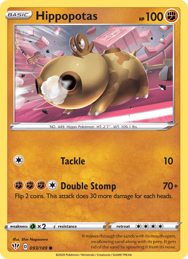 Hippopotas, card 93 from Darkness Ablaze