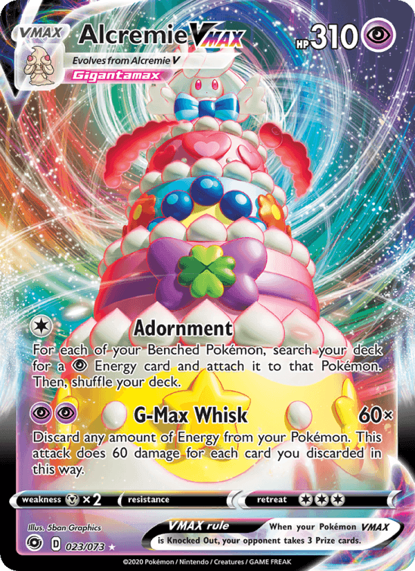Alcremie VMAX, card 23 from Champion's Path
