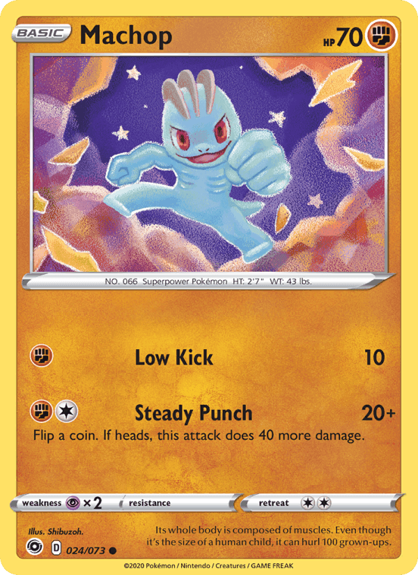 Machop, card 24 from Champion's Path
