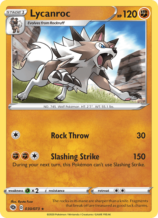 Lycanroc, card 30 from Champion's Path