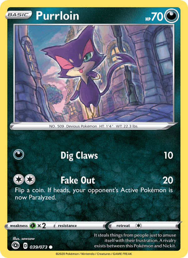 Purrloin, card 39 from Champion's Path